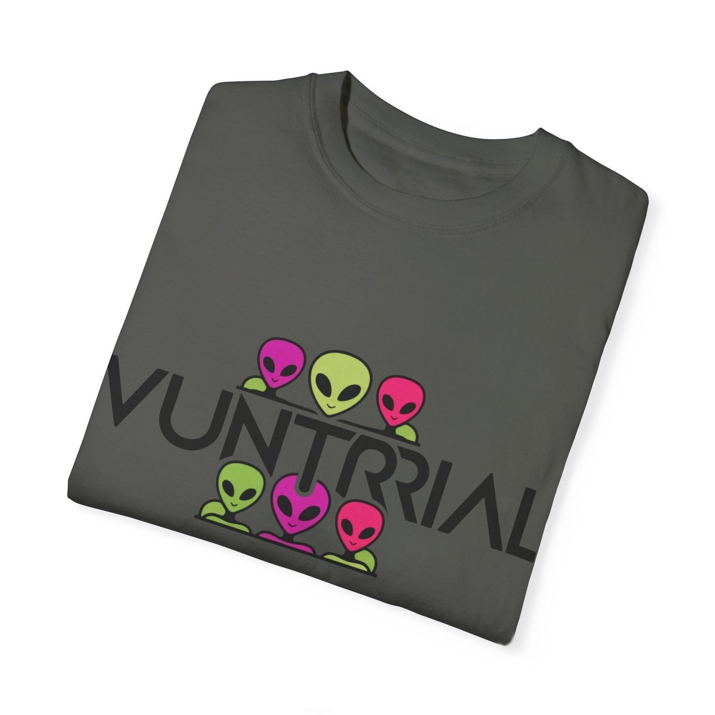 Unisex Garment-Dyed T-Shirt with Fun Alien Design - Perfect for Out-of-This-World Vibes