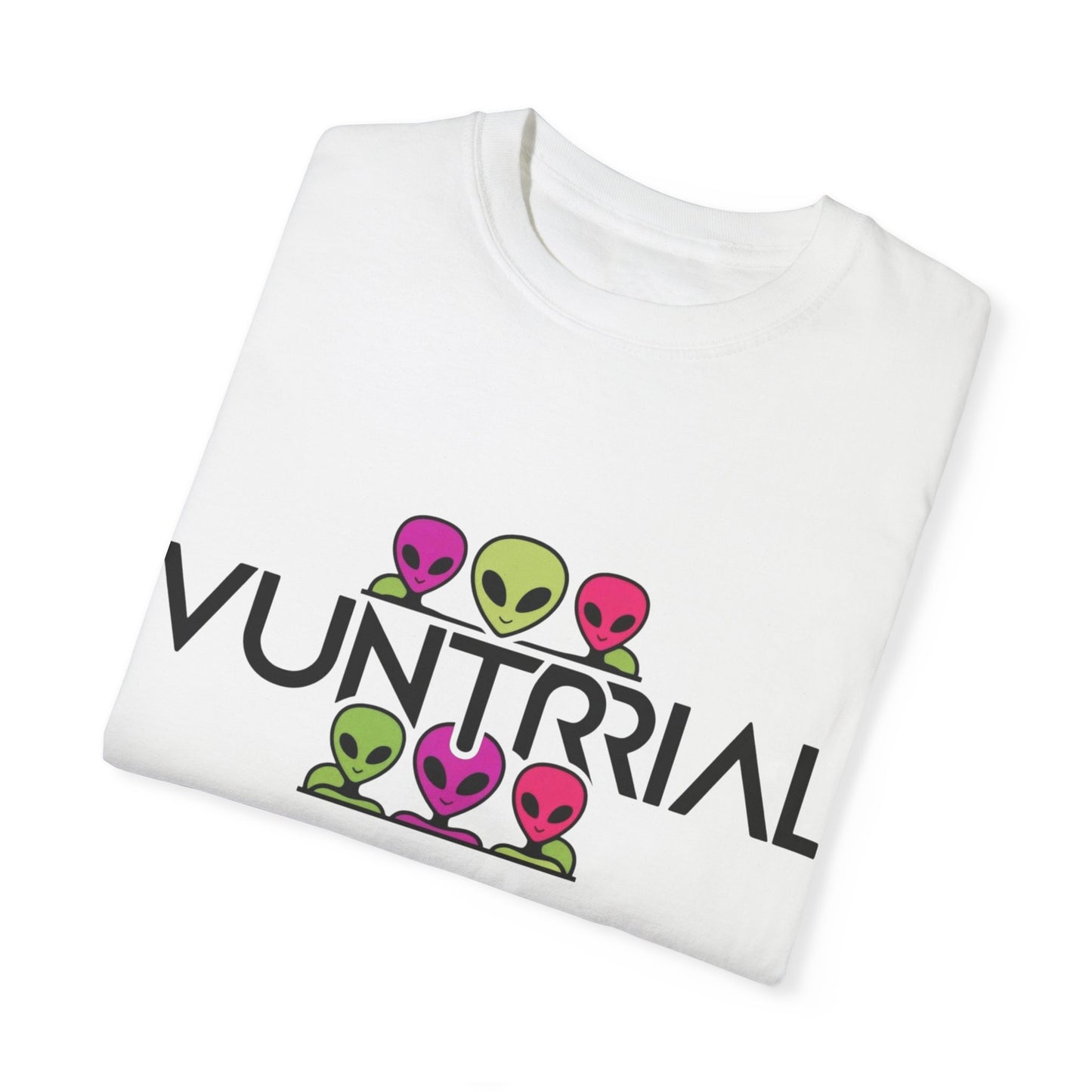Unisex Garment-Dyed T-Shirt with Fun Alien Design - Perfect for Out-of-This-World Vibes