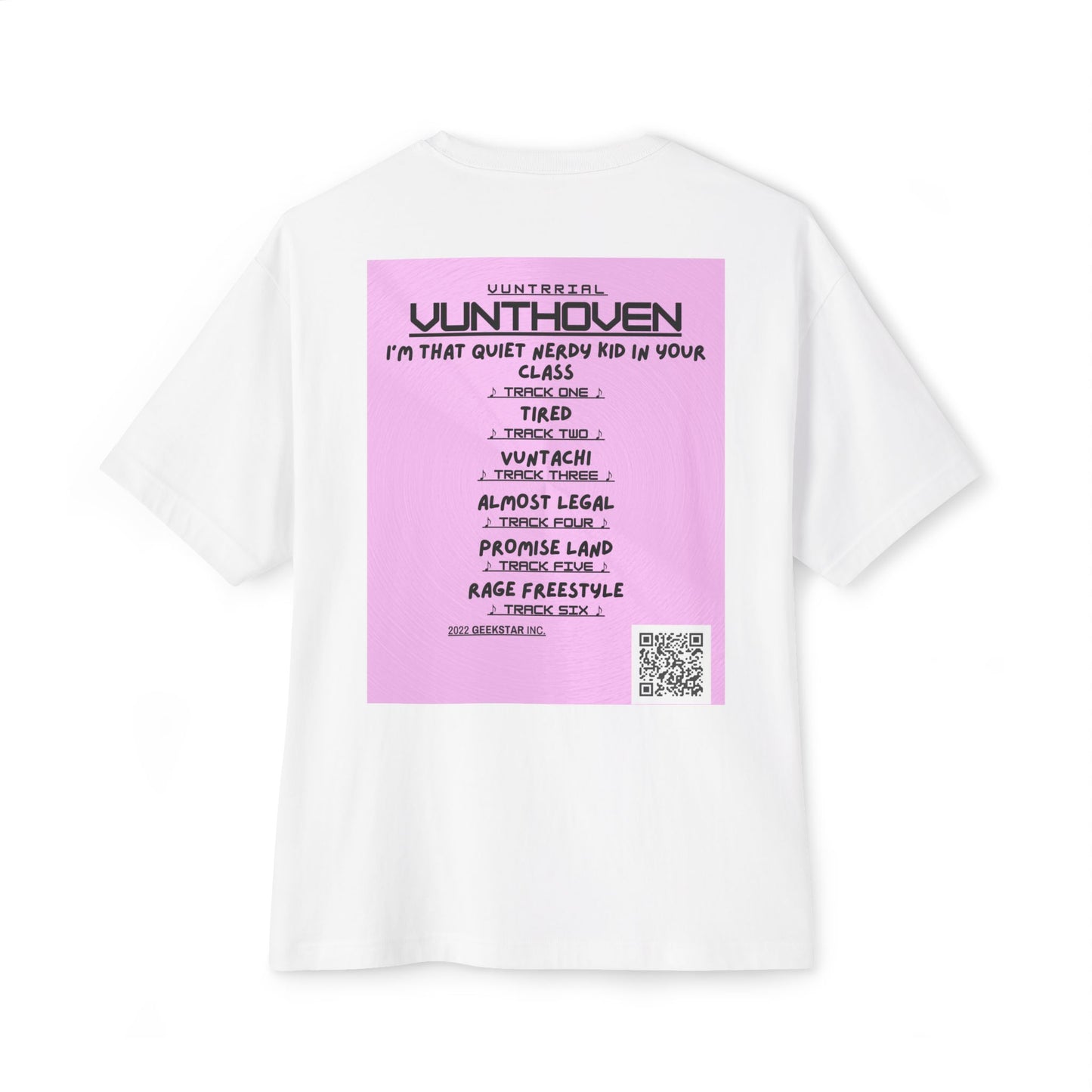 Oversized Tee for Vuntrrial's Album Vunthoven