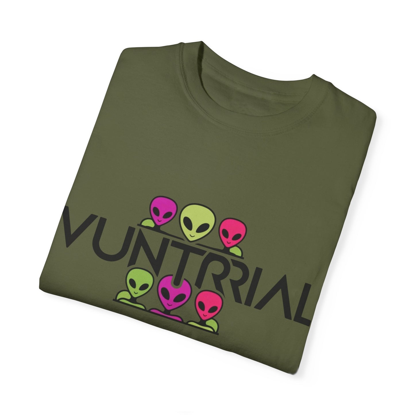 Unisex Garment-Dyed T-Shirt with Fun Alien Design - Perfect for Out-of-This-World Vibes