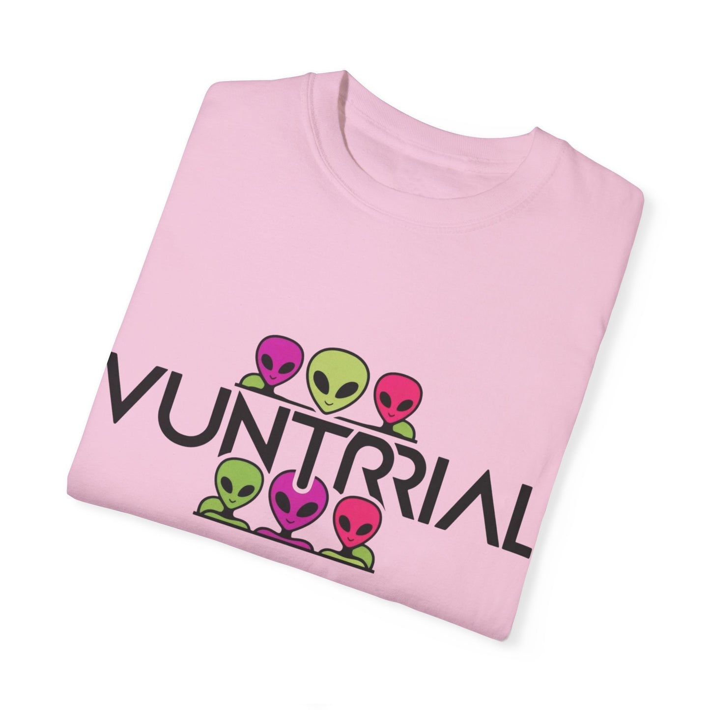 Unisex Garment-Dyed T-Shirt with Fun Alien Design - Perfect for Out-of-This-World Vibes