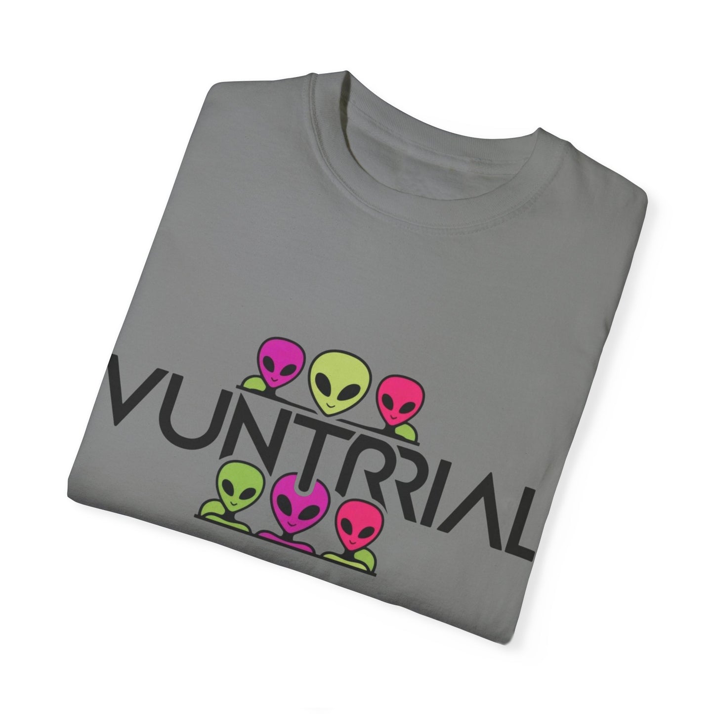 Unisex Garment-Dyed T-Shirt with Fun Alien Design - Perfect for Out-of-This-World Vibes