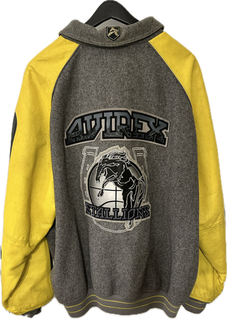 Avirex Vintage "Fighting Stallions" Leather Jacket from 2001 - Size 5XL